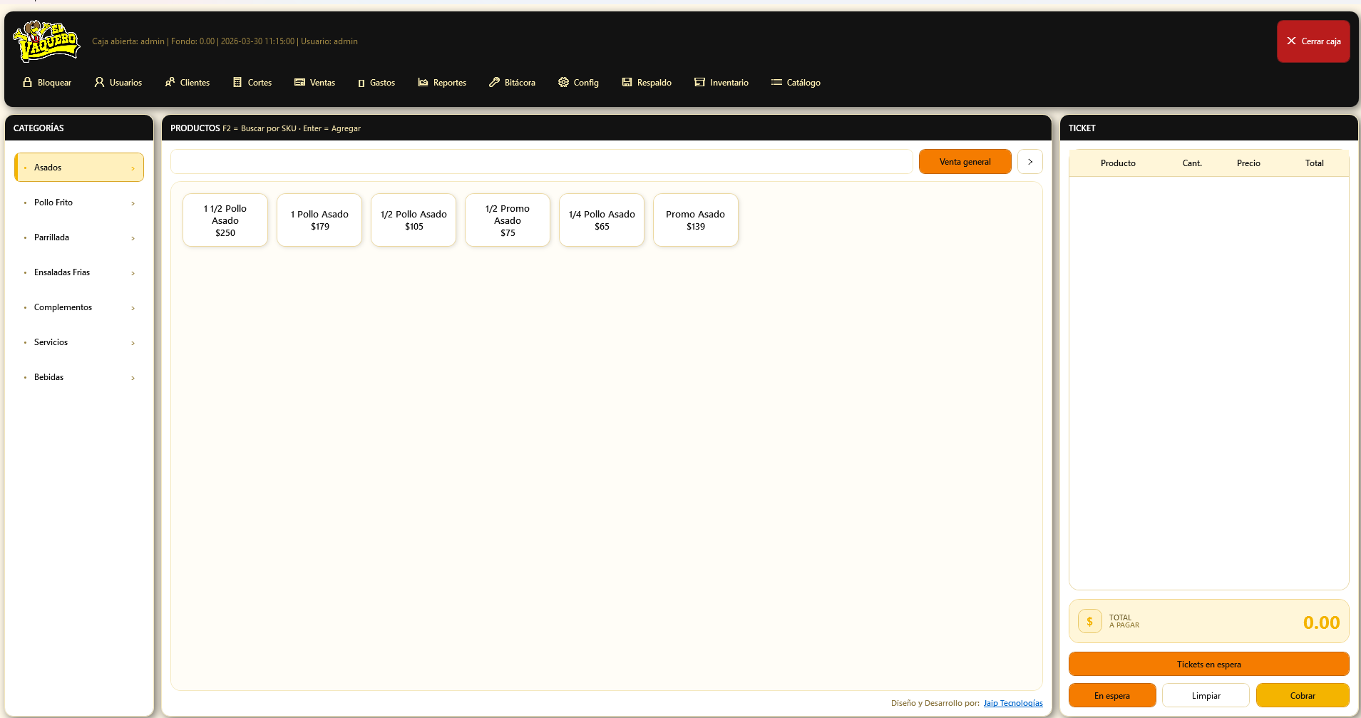 Punto de Venta - El Vaquero